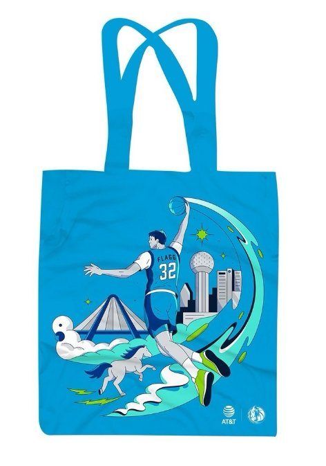 AT&T Dunk Bus Dallas tote bag